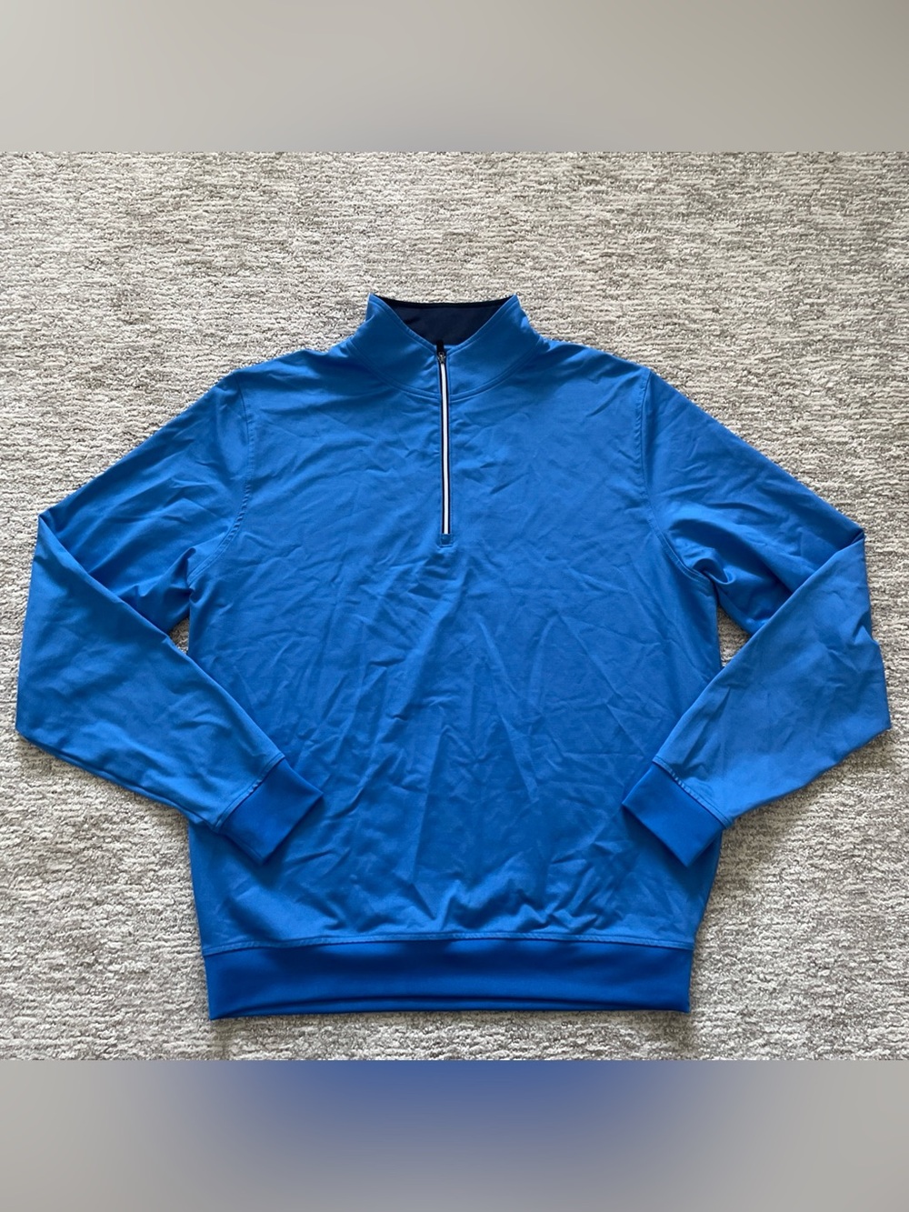 FootJoy Blue 1/4 Quarter Zip Performance Pullover Golf Long Sleeve Mens Medium